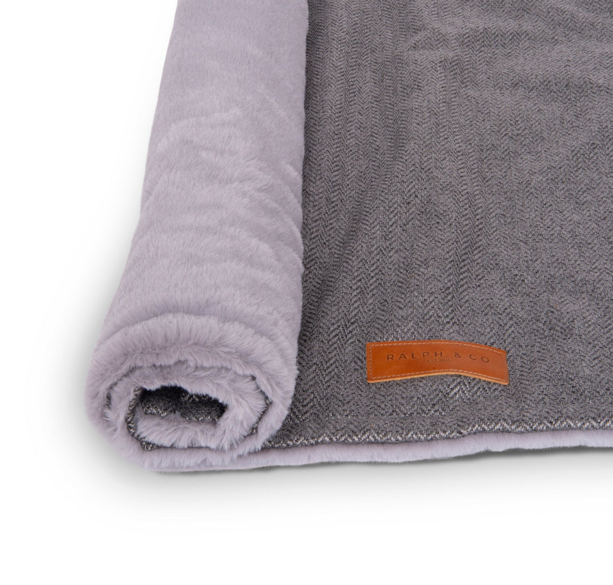 Balmoral Grey Herringbone Reversible Dog Blanket