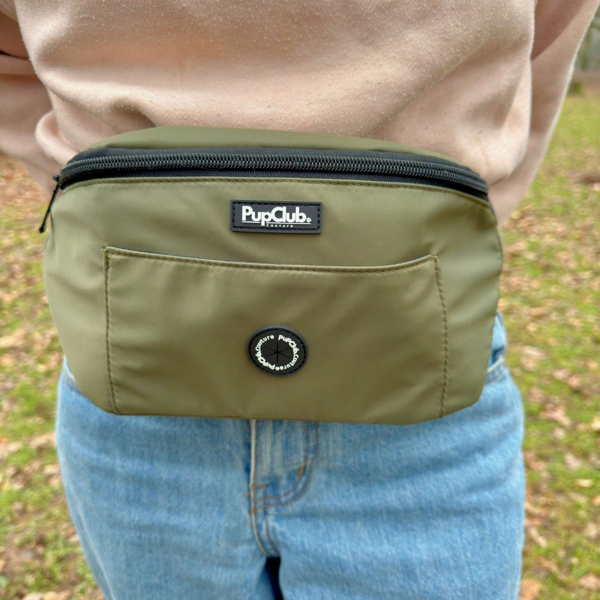 Khaki Green Dog Walking Bum Bag