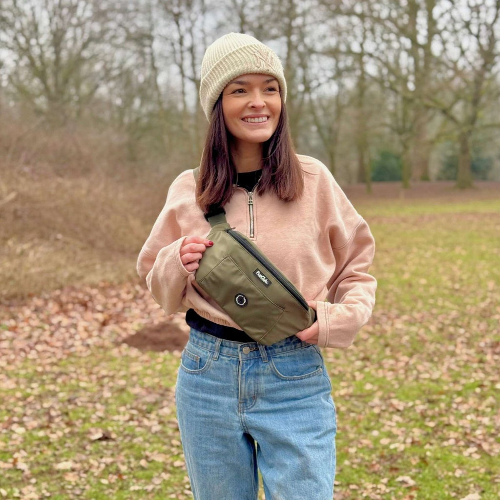 Khaki Green Dog Walking Bum Bag