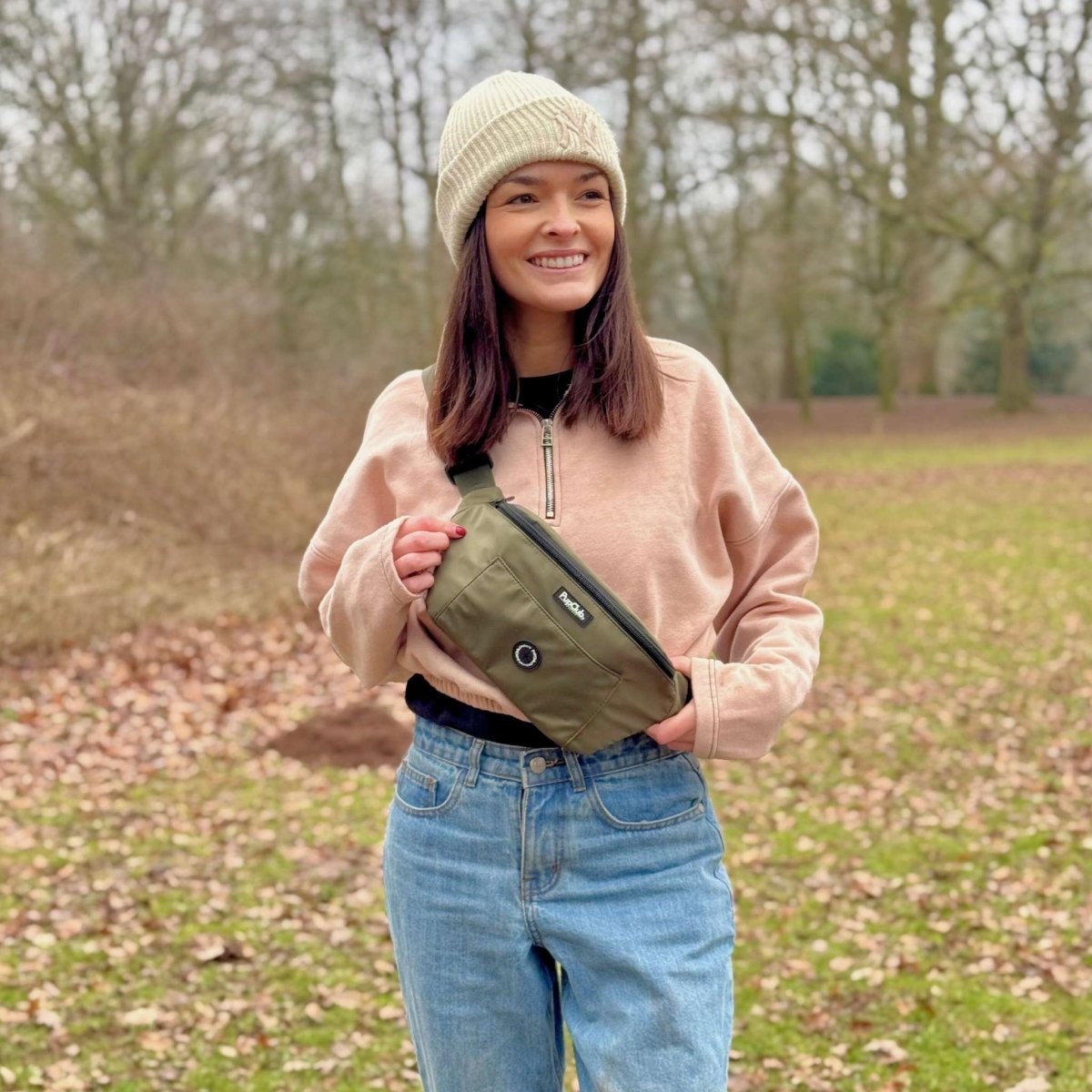 Khaki Green Dog Walking Bum Bag
