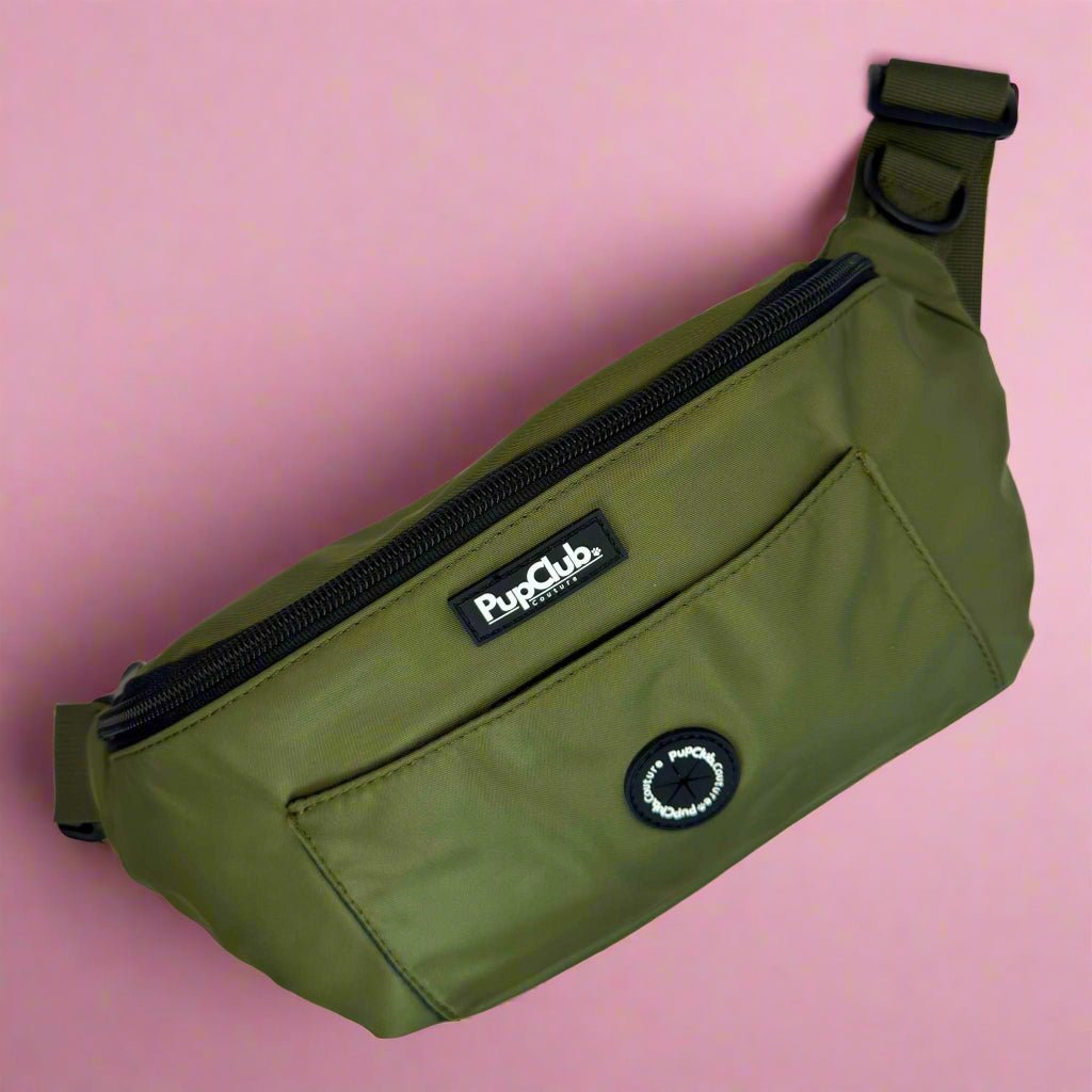 Khaki Green Dog Walking Bum Bag