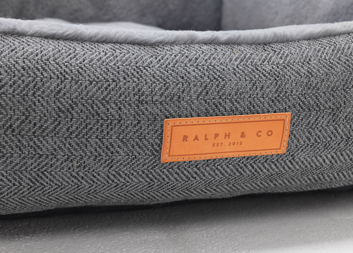 Balmoral Herringbone Bolster Dog Bed