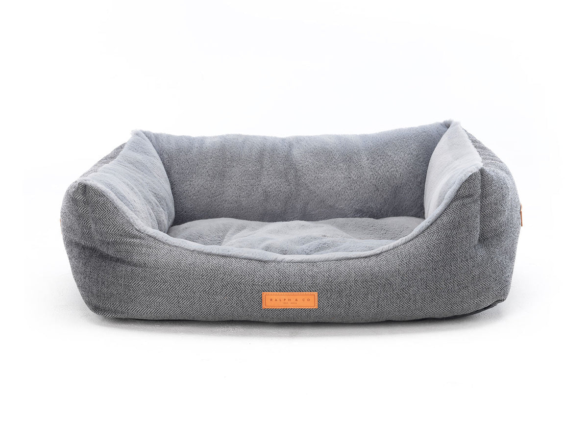 Balmoral Herringbone Bolster Dog Bed
