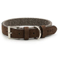 Lincoln Tweed & Leather Dog Collar