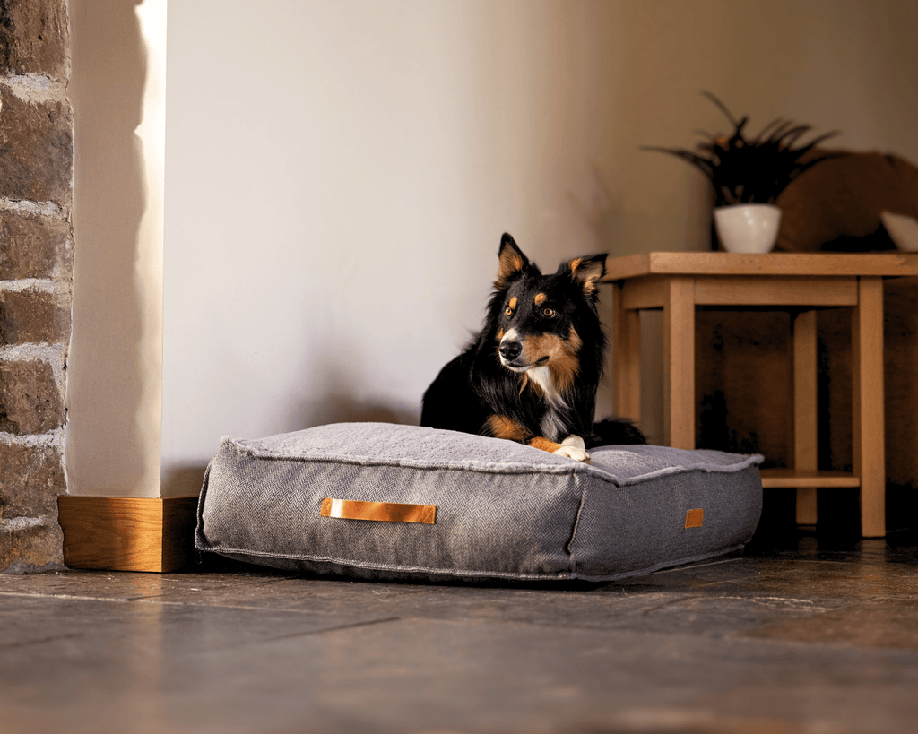 Balmoral Herringbone Flat Pillow Dog Bed