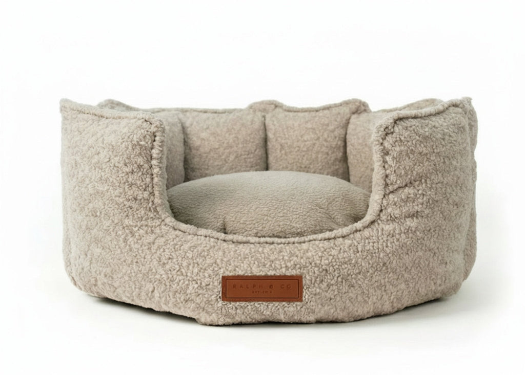 Cotswold High-Wall Bouclé Dog Bed