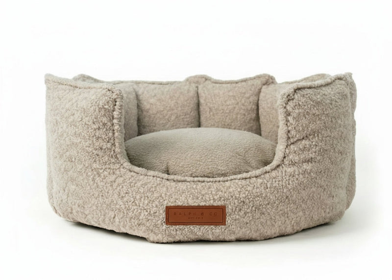 Cotswold High-Wall Bouclé Dog Bed