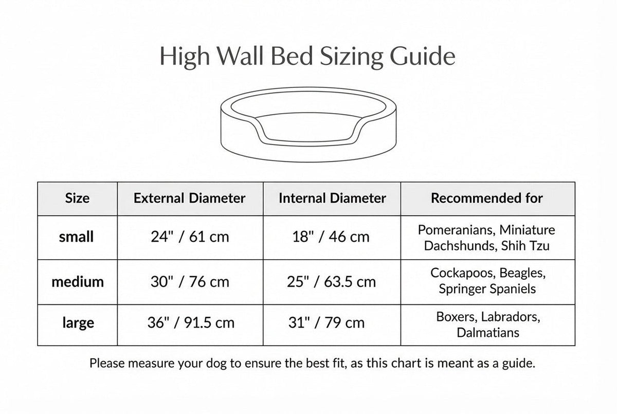 Cotswold High-Wall Bouclé Dog Bed