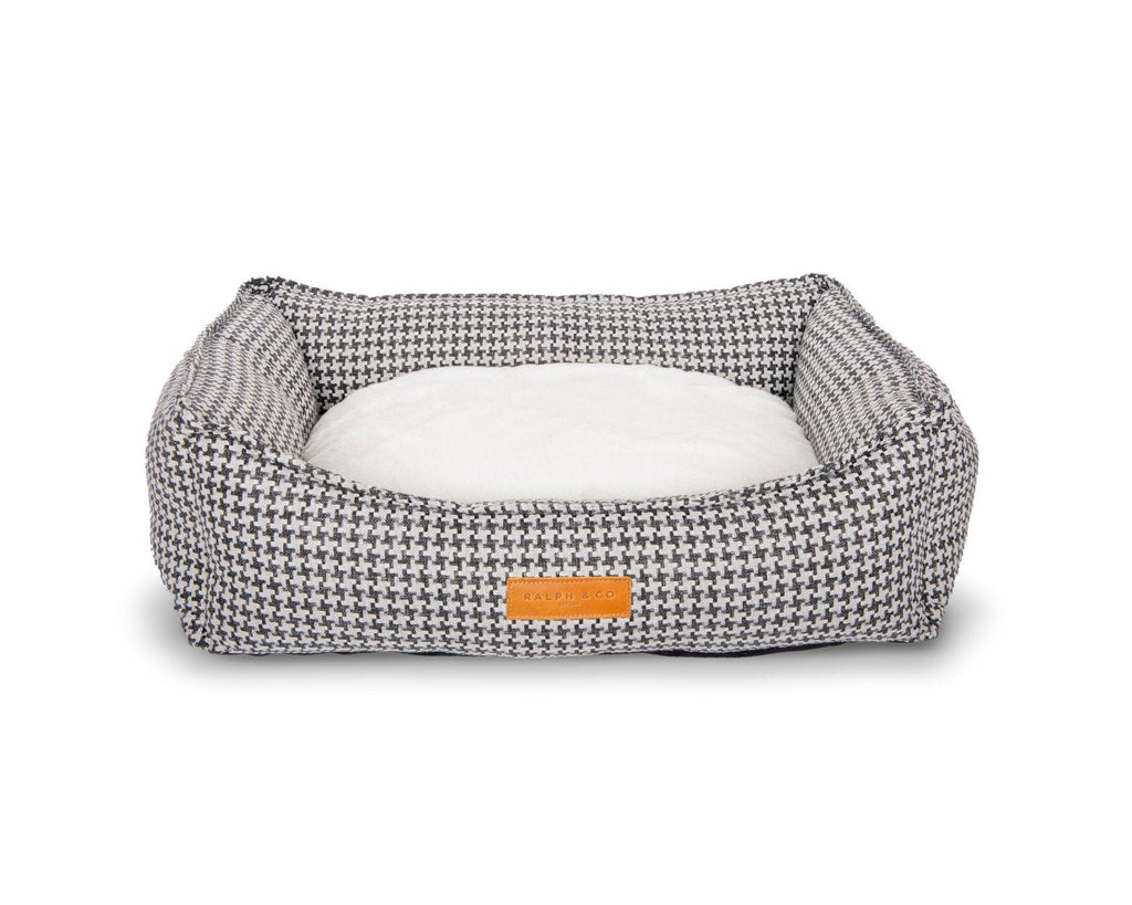 Kensington Houndstooth Bolster Dog Bed