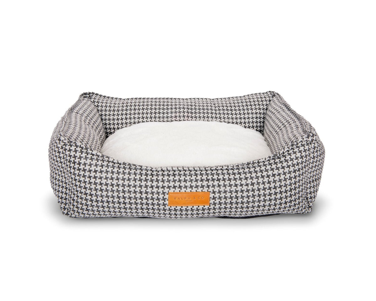 Kensington Houndstooth Bolster Dog Bed