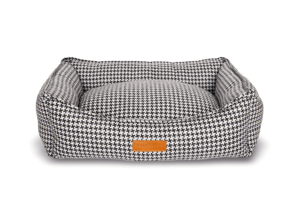 Kensington Houndstooth Bolster Dog Bed