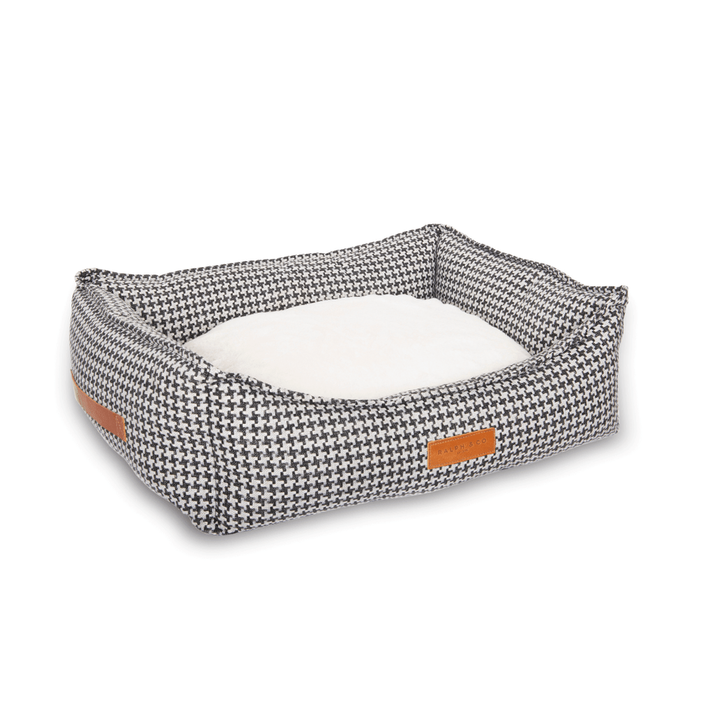 Kensington Houndstooth Bolster Dog Bed