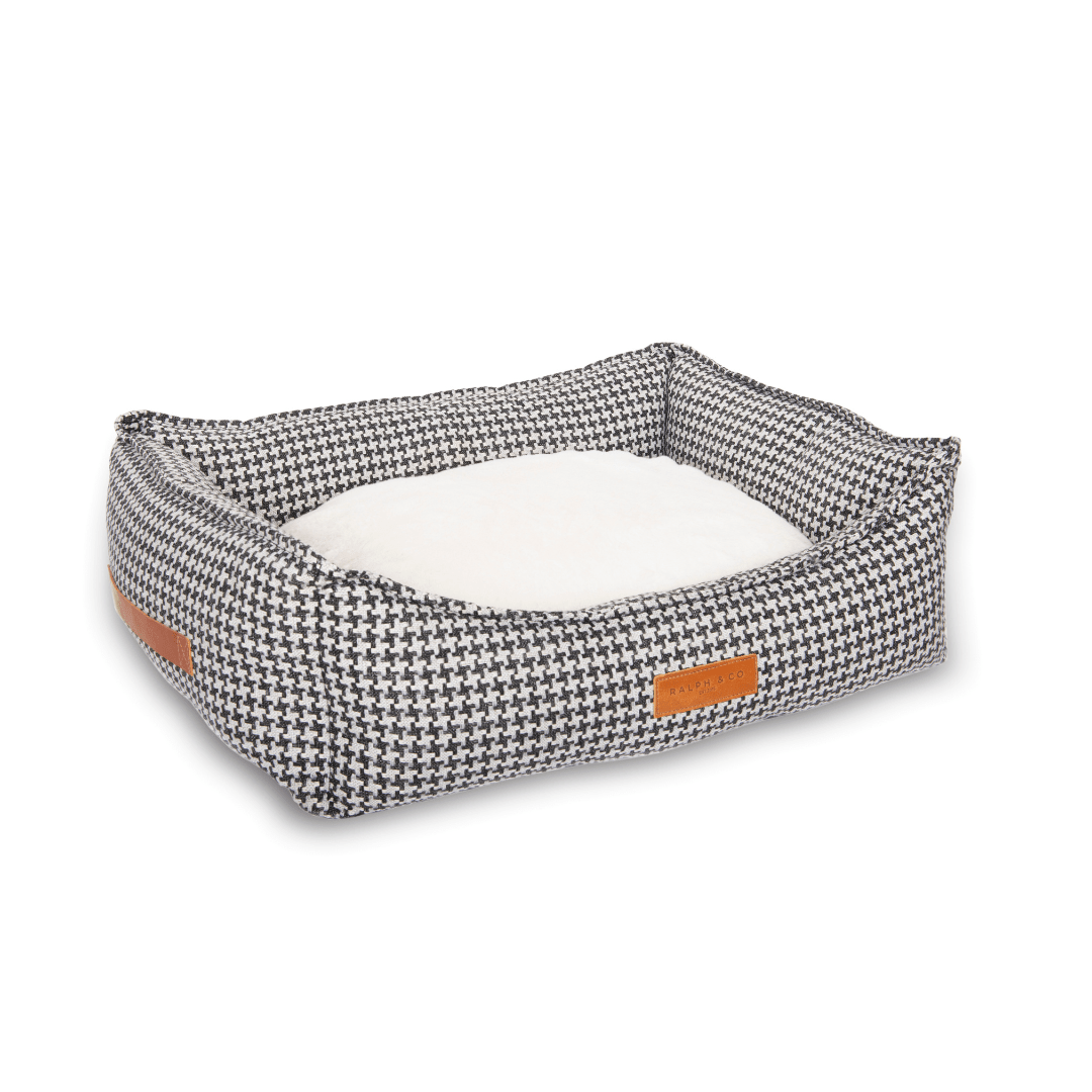 Kensington Houndstooth Bolster Dog Bed