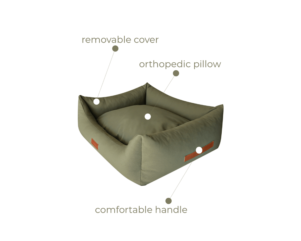 Henley Waterproof Memory Foam Bolster Dog Bed